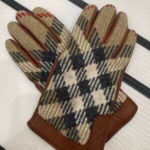 Authentic Burberry Leather/Wool Gloves